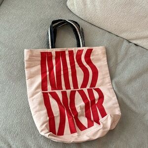 Authentic miss Dior tote bag - RARE - red and cream